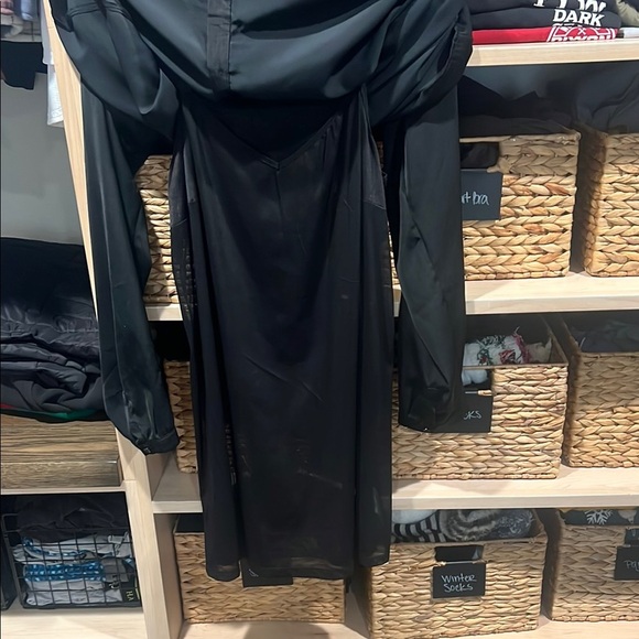 Black Satin Tunic Dress - Picture 4 of 4